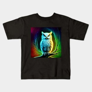 Neon Owl Kids T-Shirt